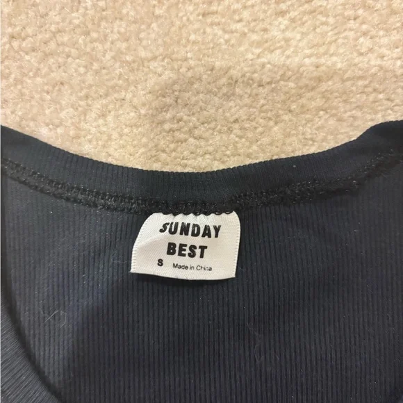 Aritzia Sunday Best Black Tank Top - Picture 2 of 3